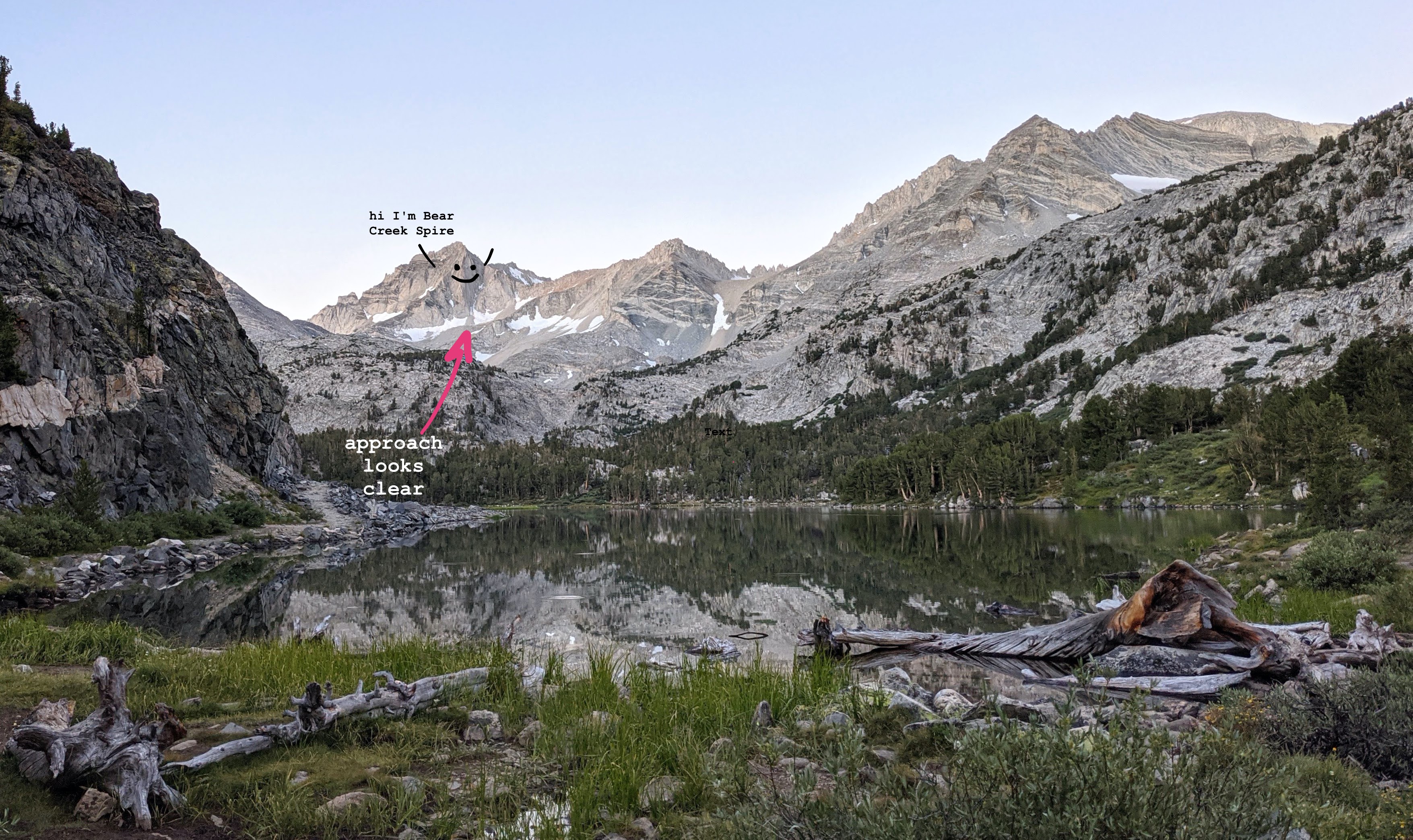 bear creek spire from long lake