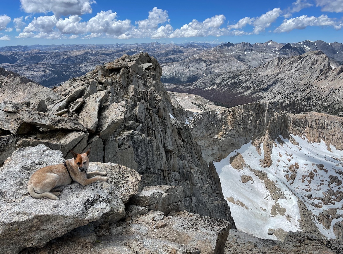 Resting the summit of North Peak. The Northwest ridge looks epic.