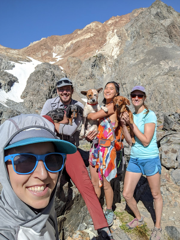 The daschunds turned around here as the trail became a scree pile, so I said goodbye to Piton and his humans.