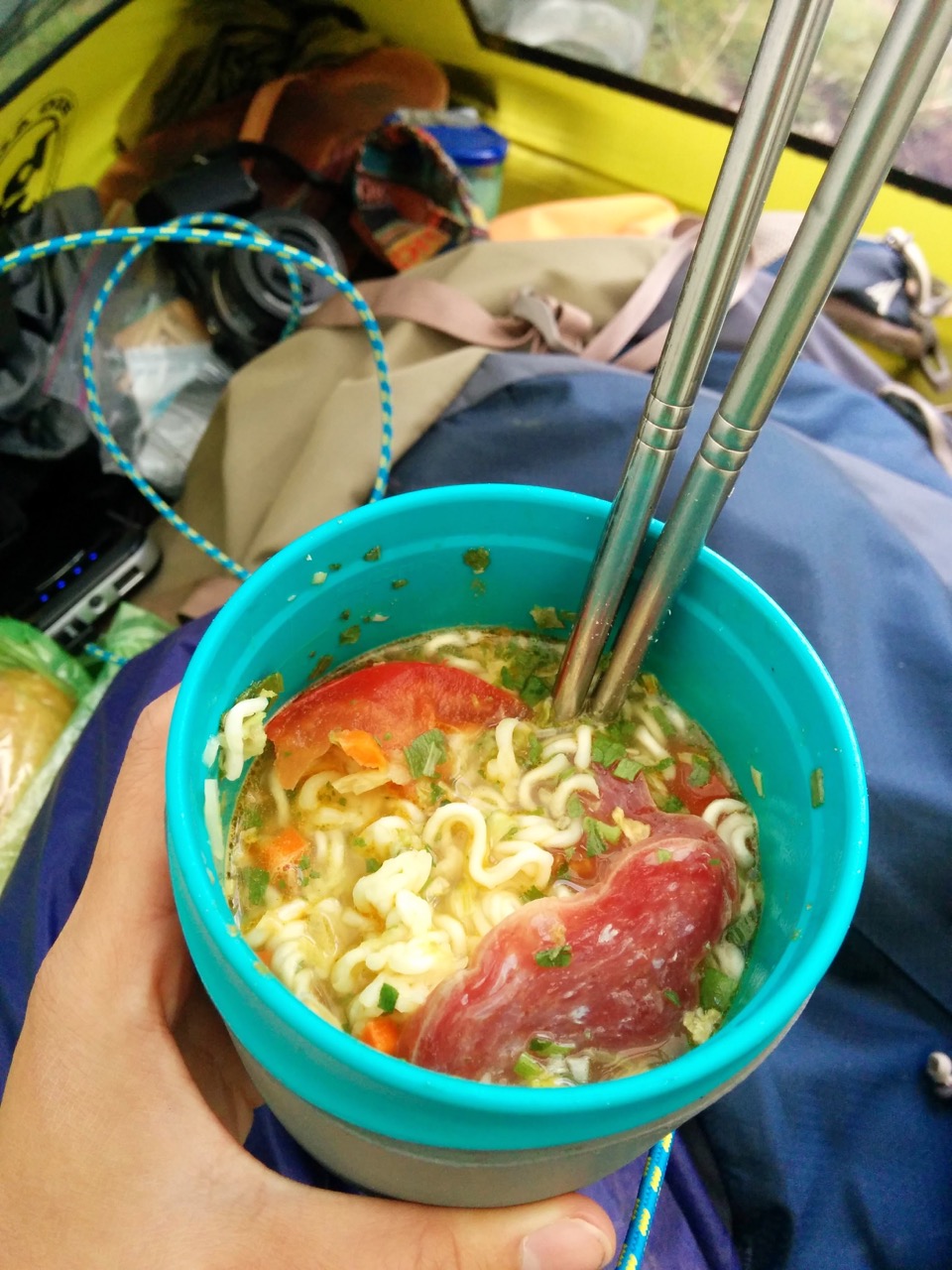 If you put fuet and tomato into ramen that's a well-rounded meal for a 20 year old right?