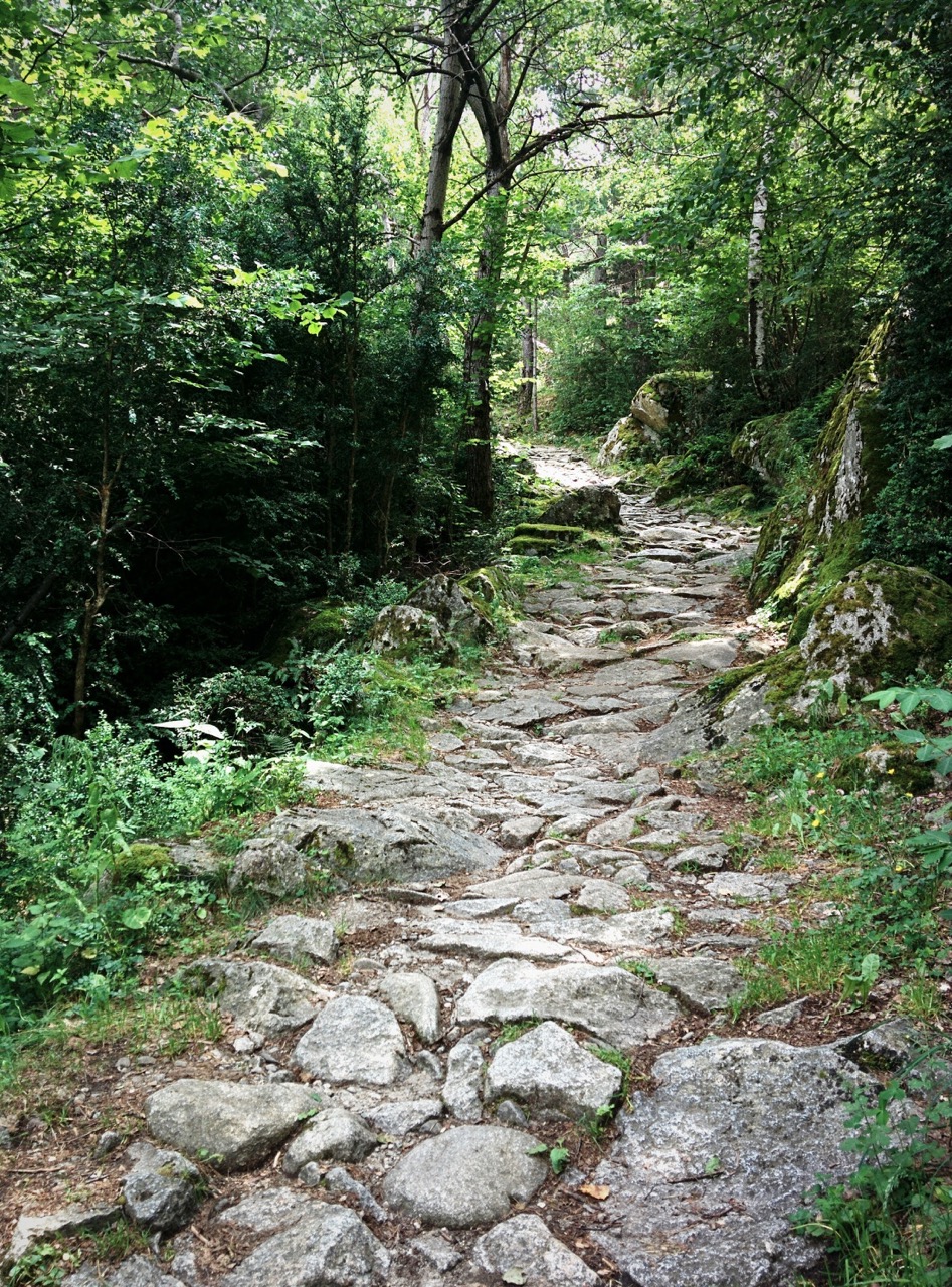 Stone walkway exiting into Andorra