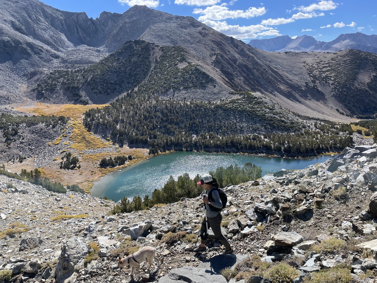 Descending back to Green Lake. Shiny!