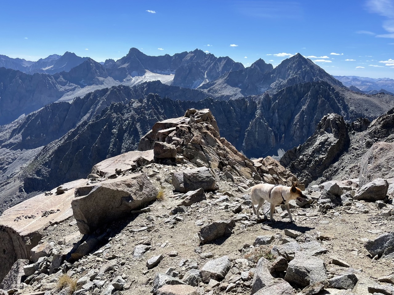 Views of the Palisades as I gain the summit ridge