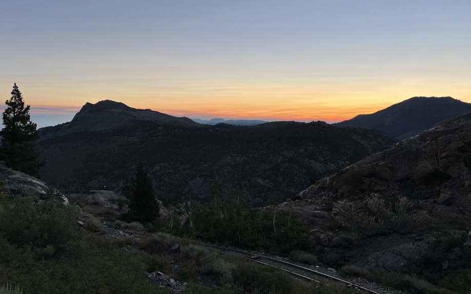 Dawn over June Lake, 45 minutes into my hike