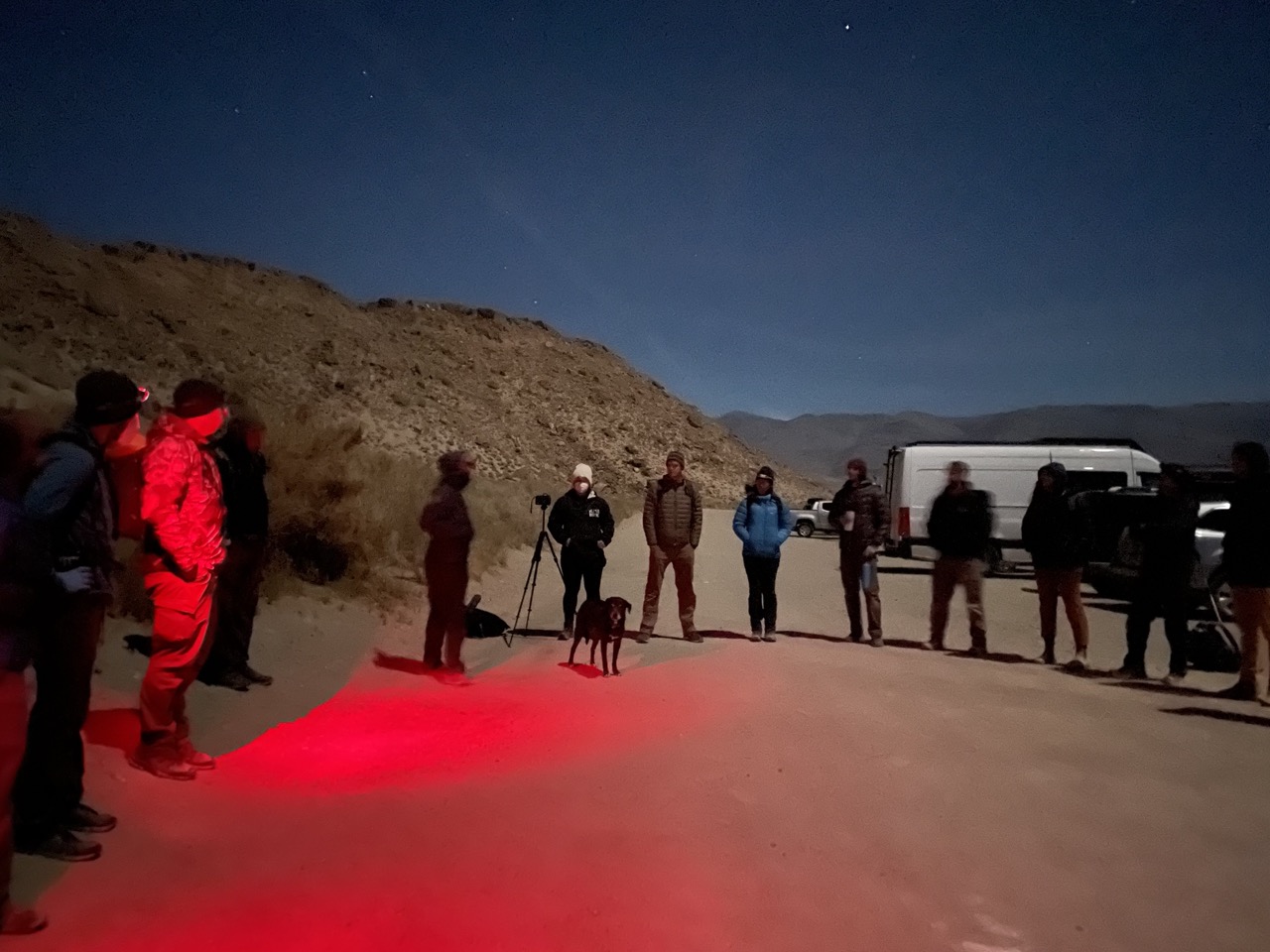 Rounding up for our evening scenario near the end of the course, where we put together our learnings into a realistic rescue. Some of us had never epic'd before and it showed.